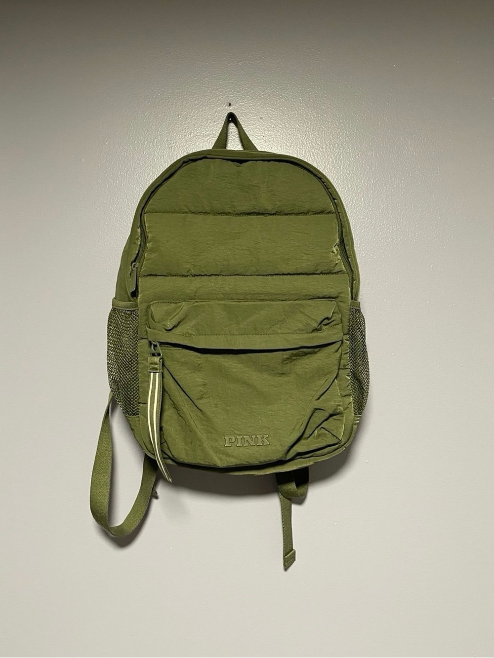 PINK Victoria's Secret Olive Green Backpack